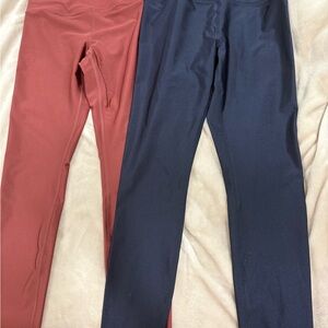 Women’s Athleta Bundle - Elation Sheen Navy and Rust Leggings
